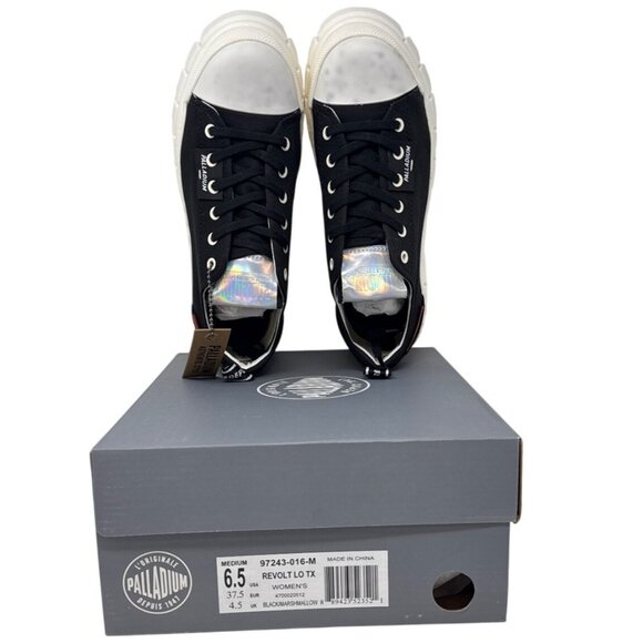 Palladium Revolt Lo Tx Womens Black/White Chunky Sneakers Size 6.5 - Picture 5 of 6